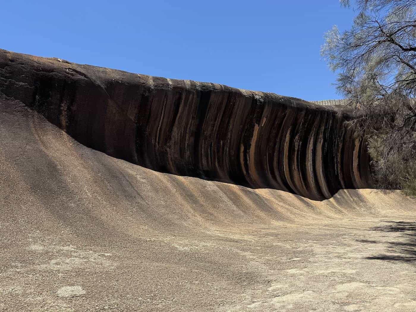 The curved granite face of Wave Rock near Hyden