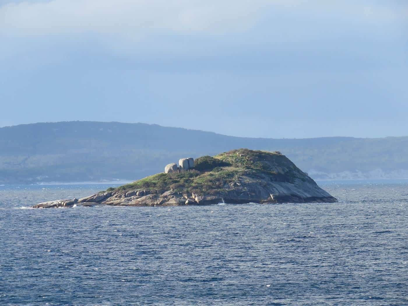 Seal Island and granite coastline off Albany in Western Australia