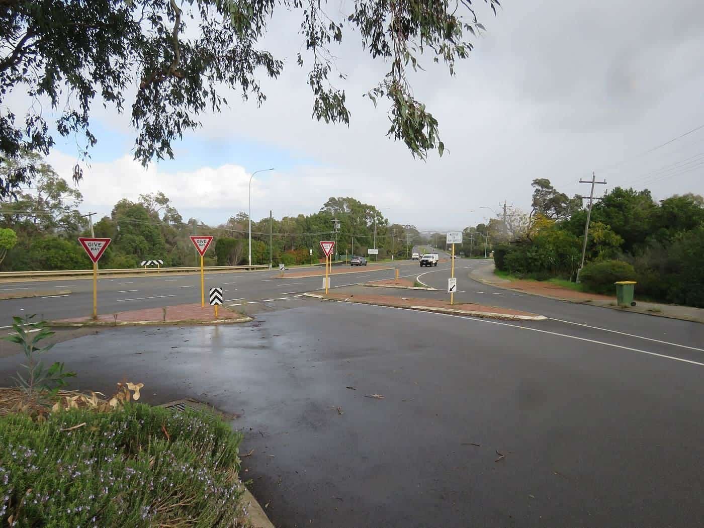 A highway intersection in regional Western Australia